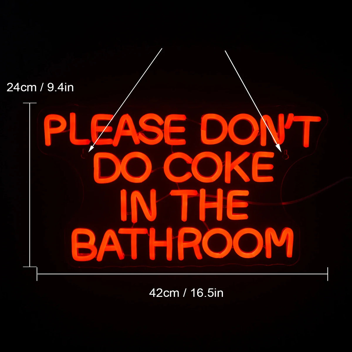 Enseigne néon LED USB 5 V Please Don't Do Coke in the Bathroom