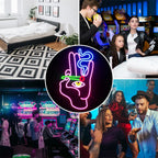 Smoking Hand Eye 5V USB LED neon sign