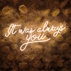 It Was Always You 5V USB LED neon sign – Warm 42X21cm