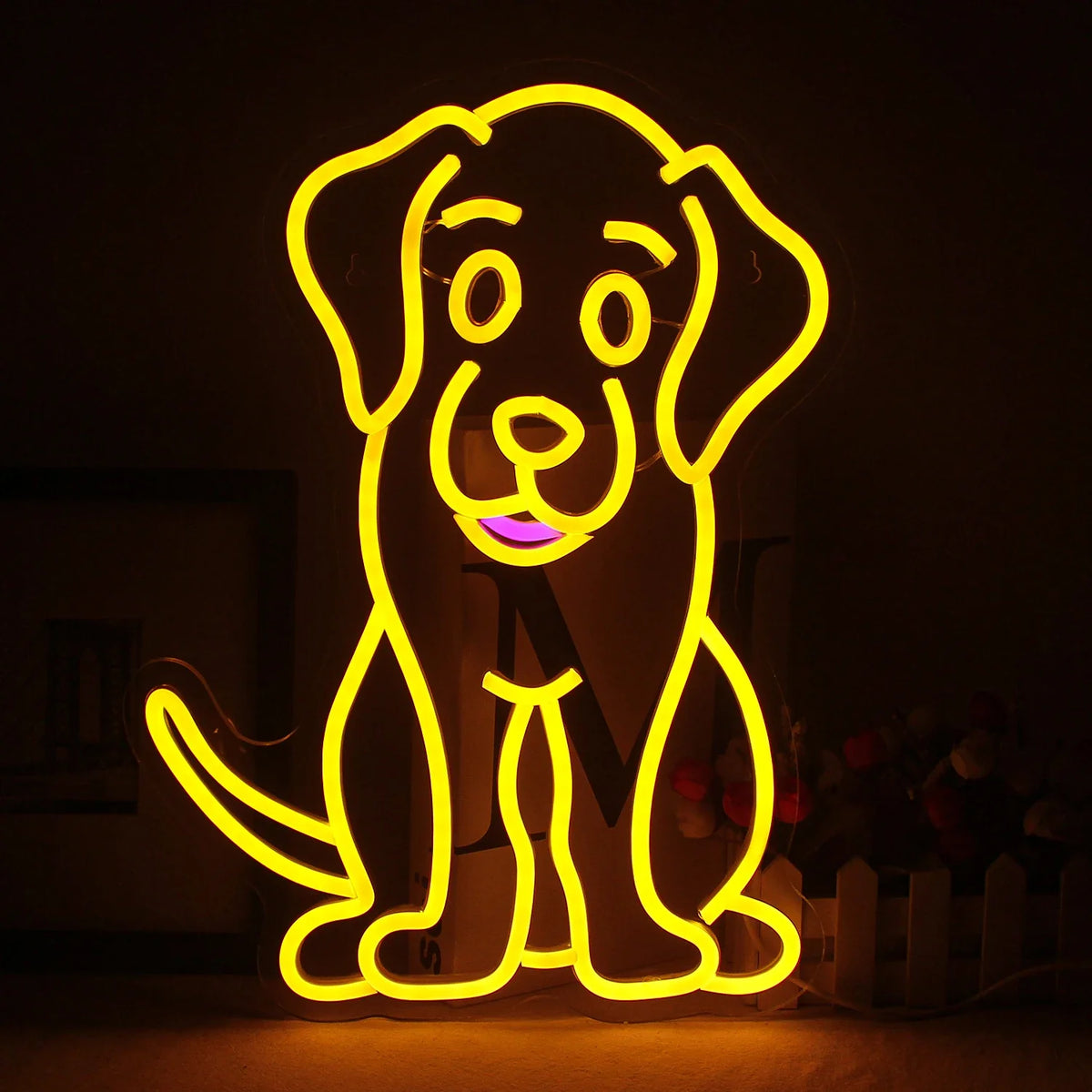 Dog 5V USB LED neon sign – Lemon Yellow