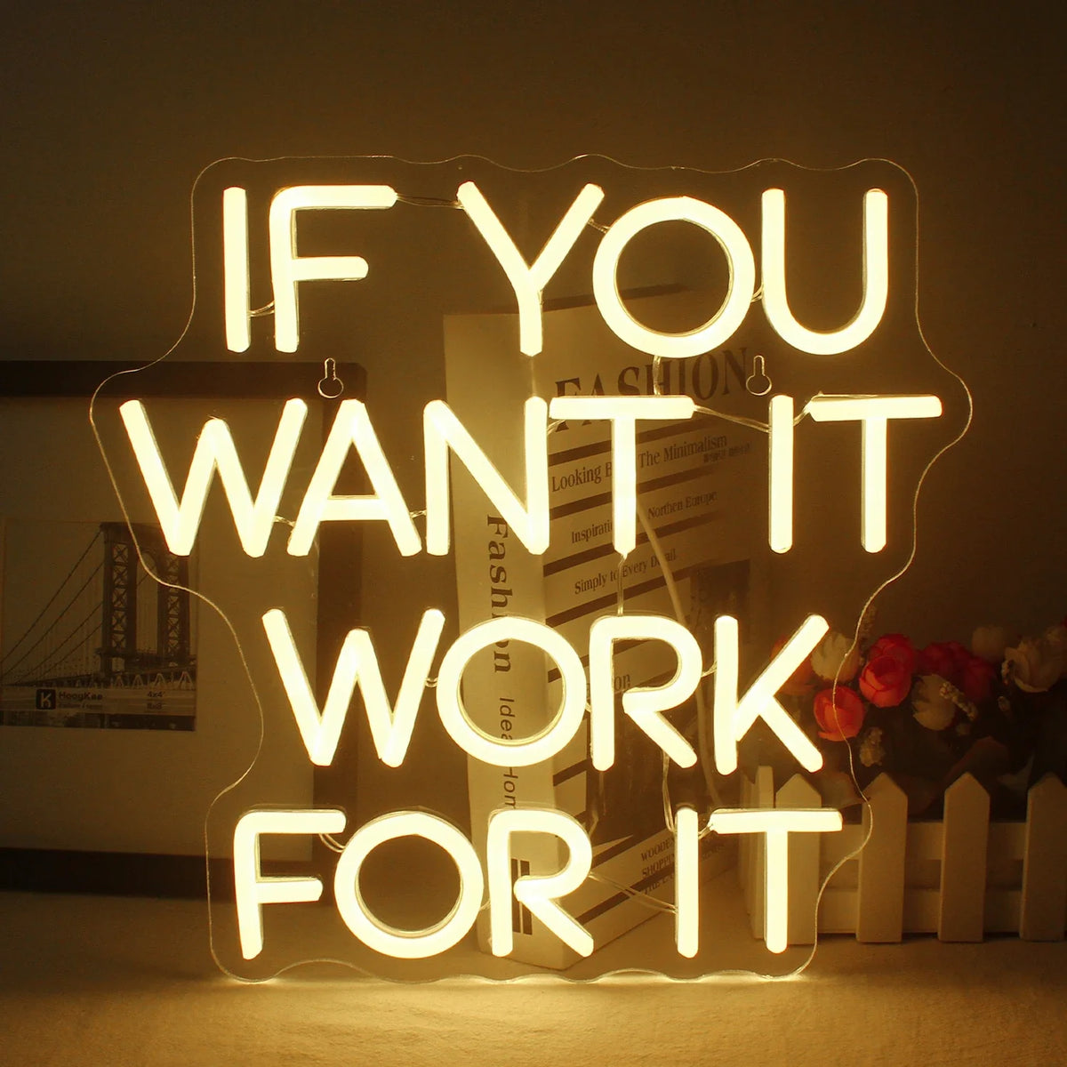 if you want it work for it 5V USB LED neon sign – Warm 32X30.8cm