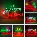 Enseigne néon LED USB 5 V Merry Christmas — choix de motifs