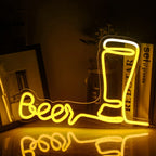 Beer Glass 5V USB LED neon sign – yellow