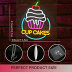 Cupcakes 5V USB LED neon sign
