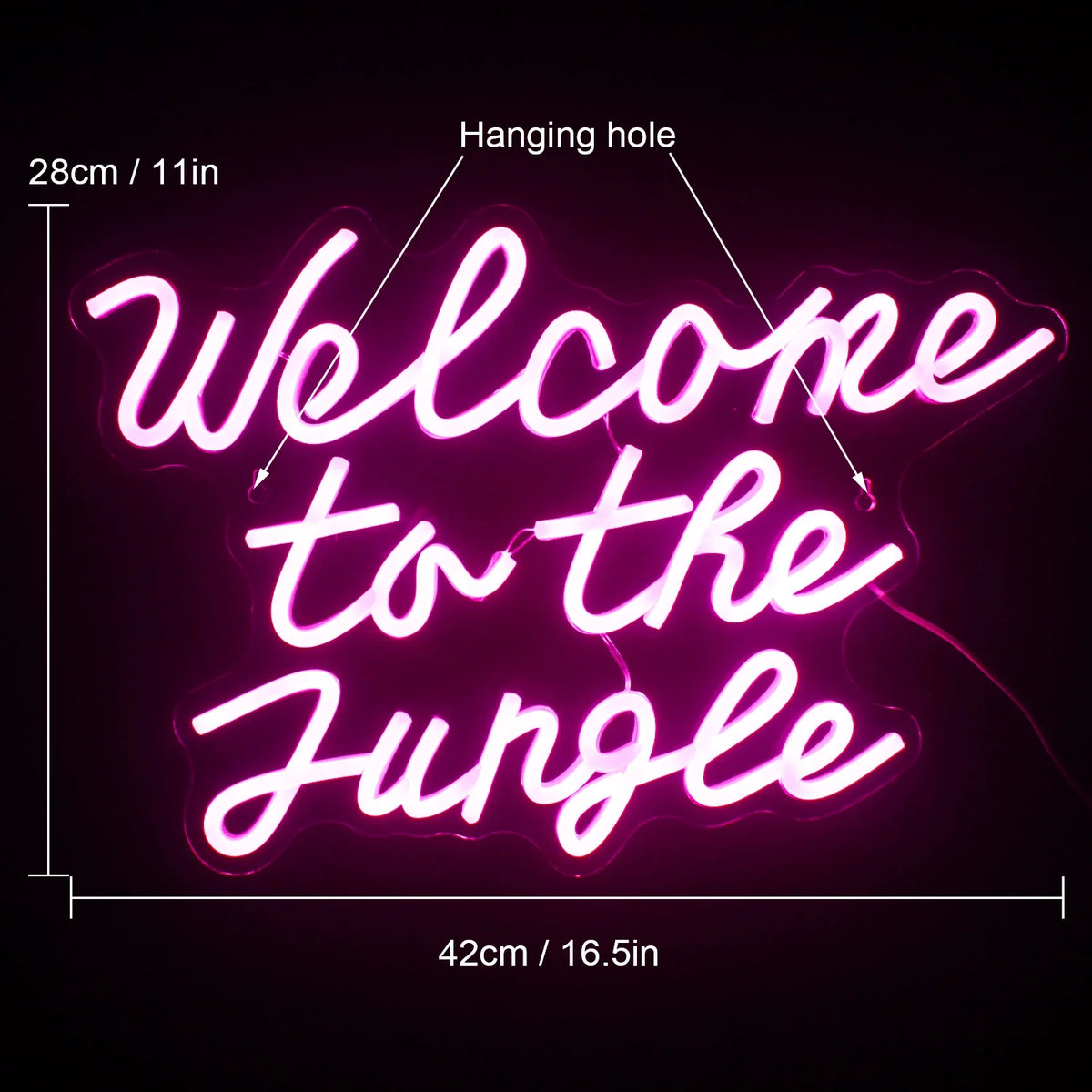 Welcome to the Jungle 5V USB LED neon sign