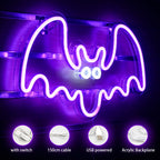 Enseigne néon LED USB 5 V Chauve-souris