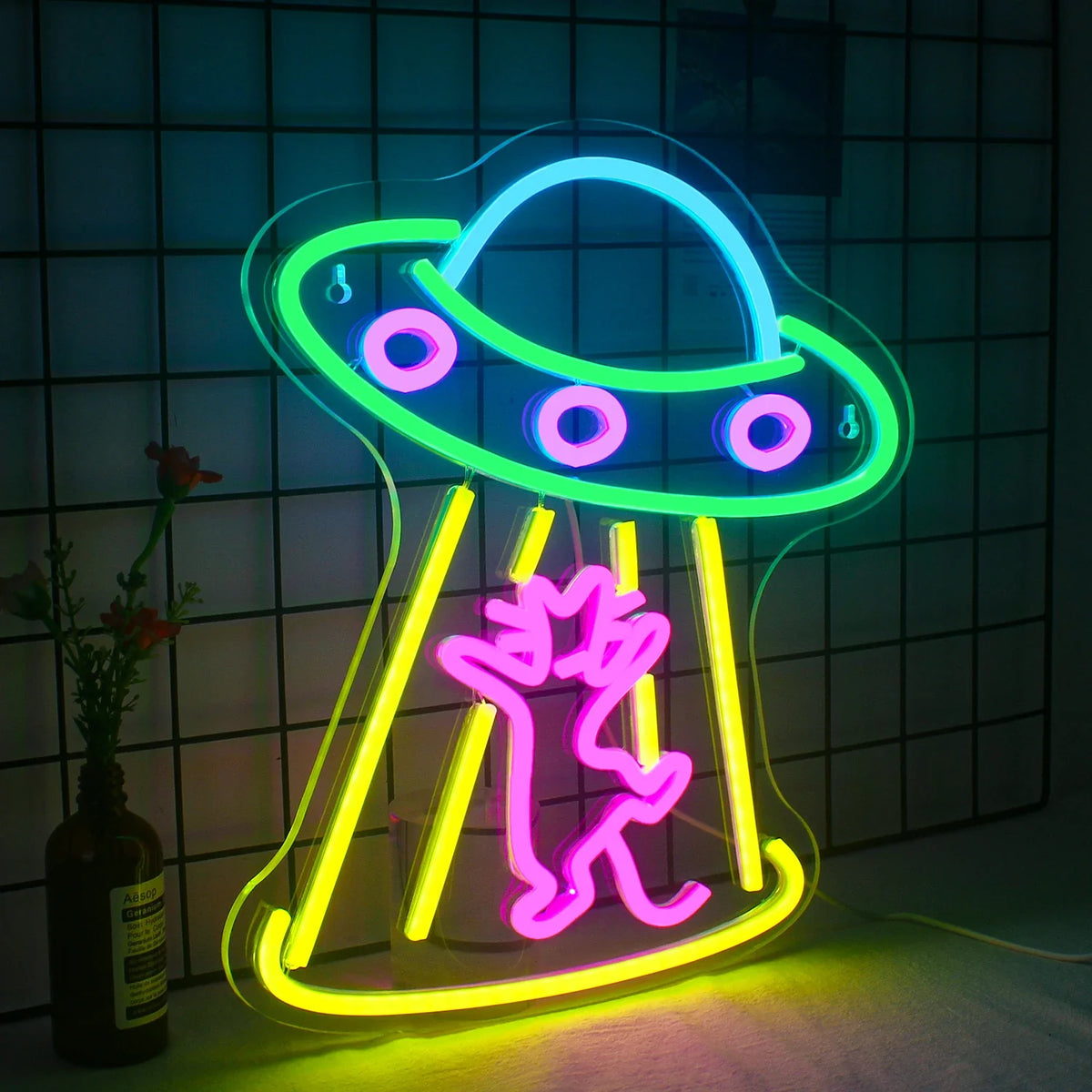 Spaceship 5V USB LED neon sign