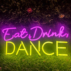 Eat Drink Dance 5V USB LED neon sign – Pink