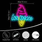 Ice Cream 5V USB LED neon sign