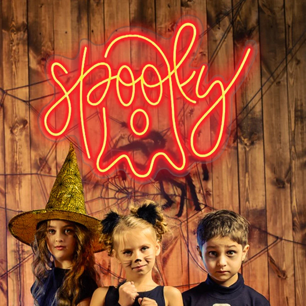 Spooky 5V USB LED neon sign