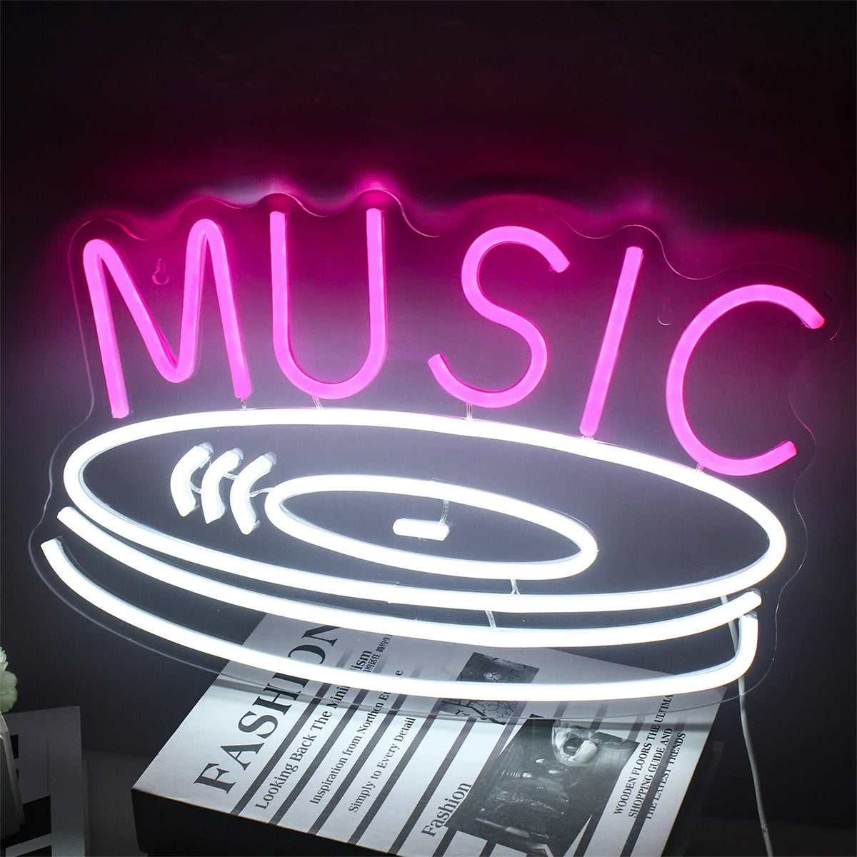 Music Record 5V USB LED neon sign
