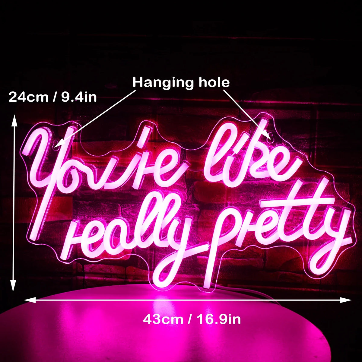 You're Like Really Pretty 5V USB LED neon sign