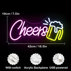 Cheers 5V USB LED neon sign