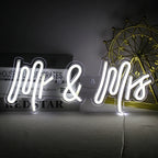 Mr & Mrs 5V USB LED neon sign