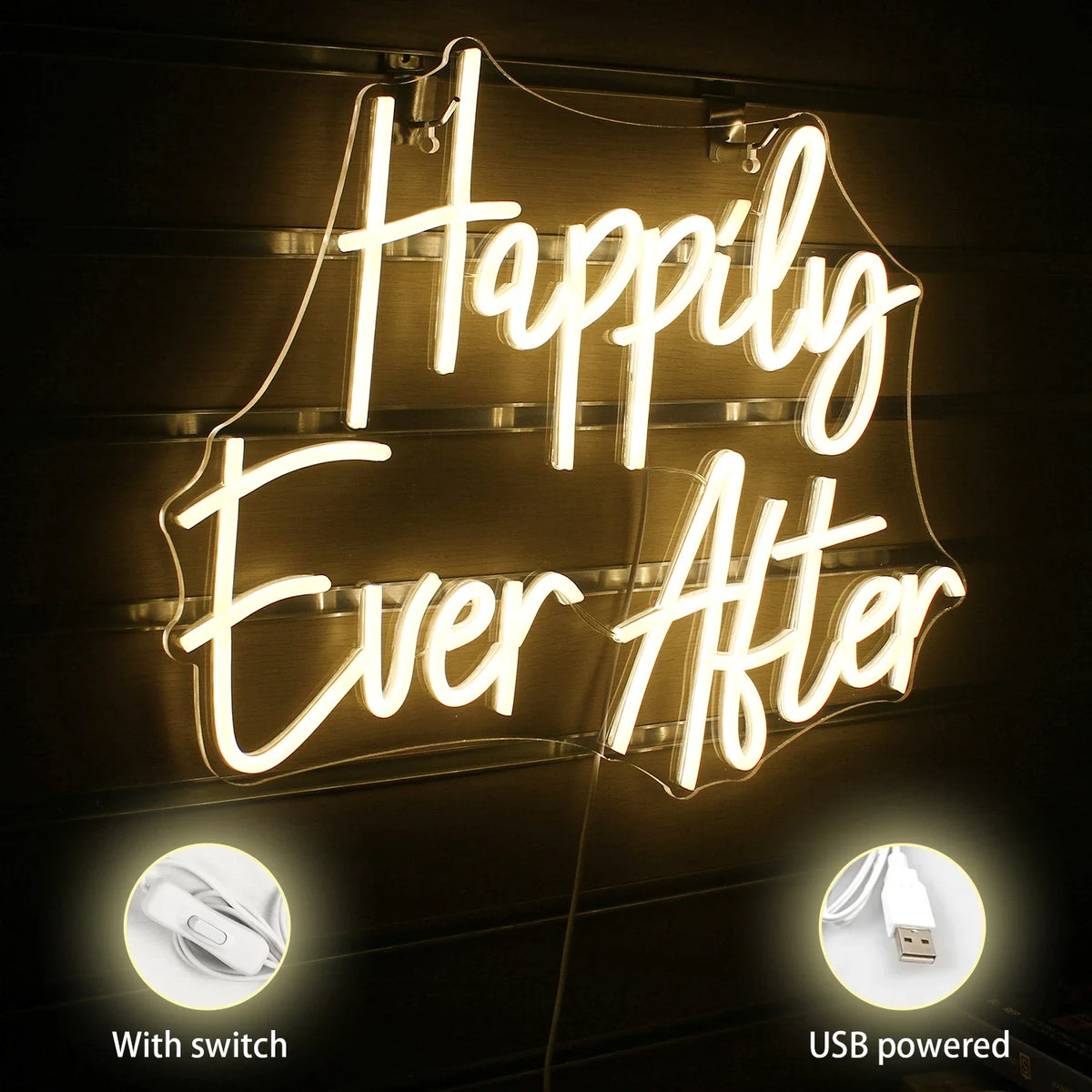 Happily Ever After 5V USB LED neon sign