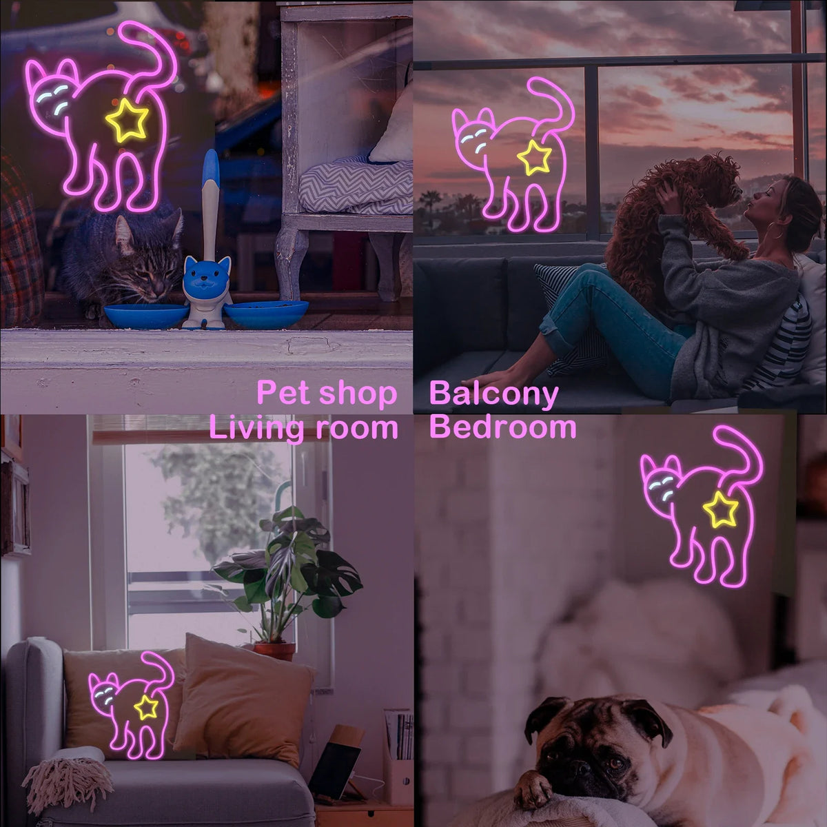 Cat 5V USB LED neon sign