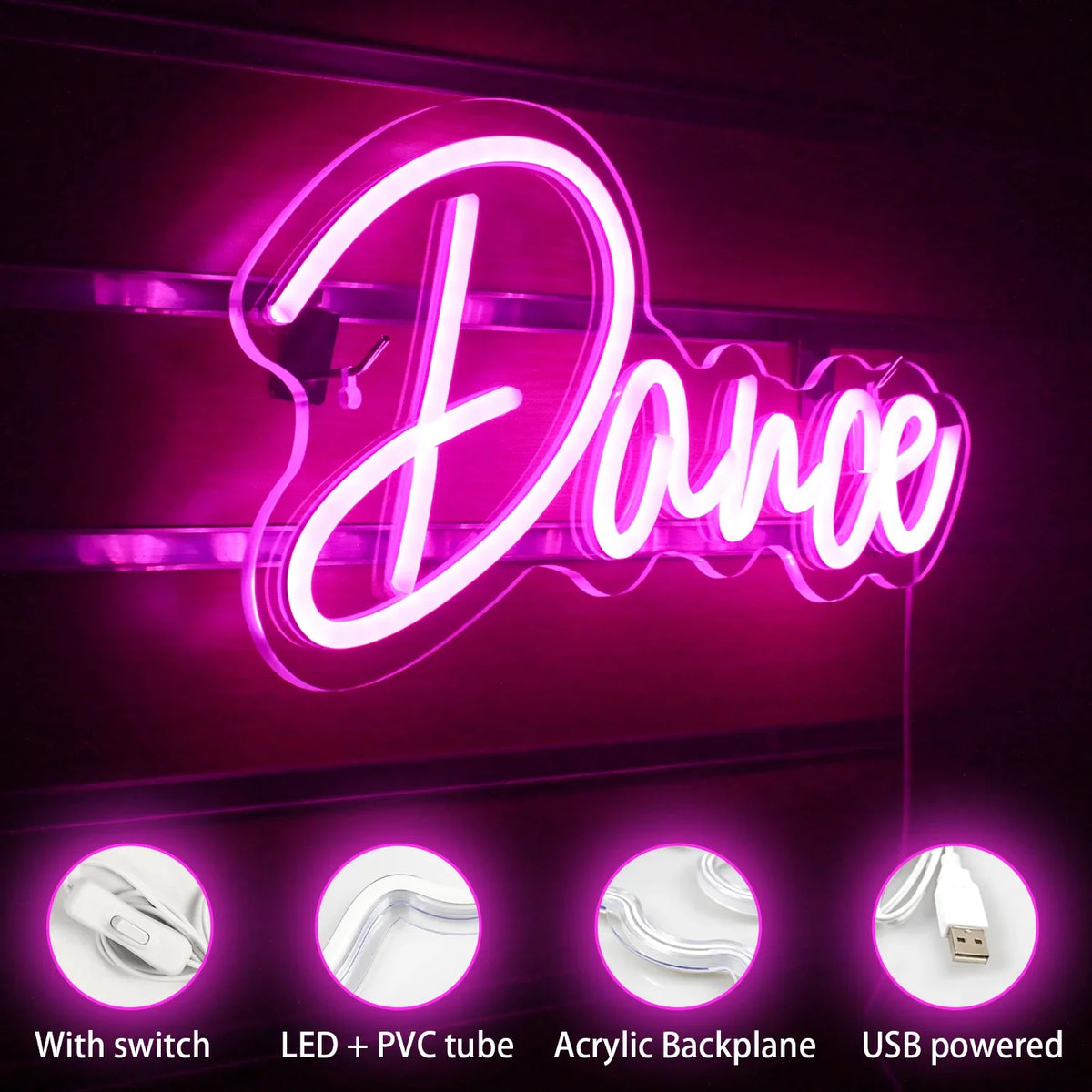 Dance 5V USB LED neon sign