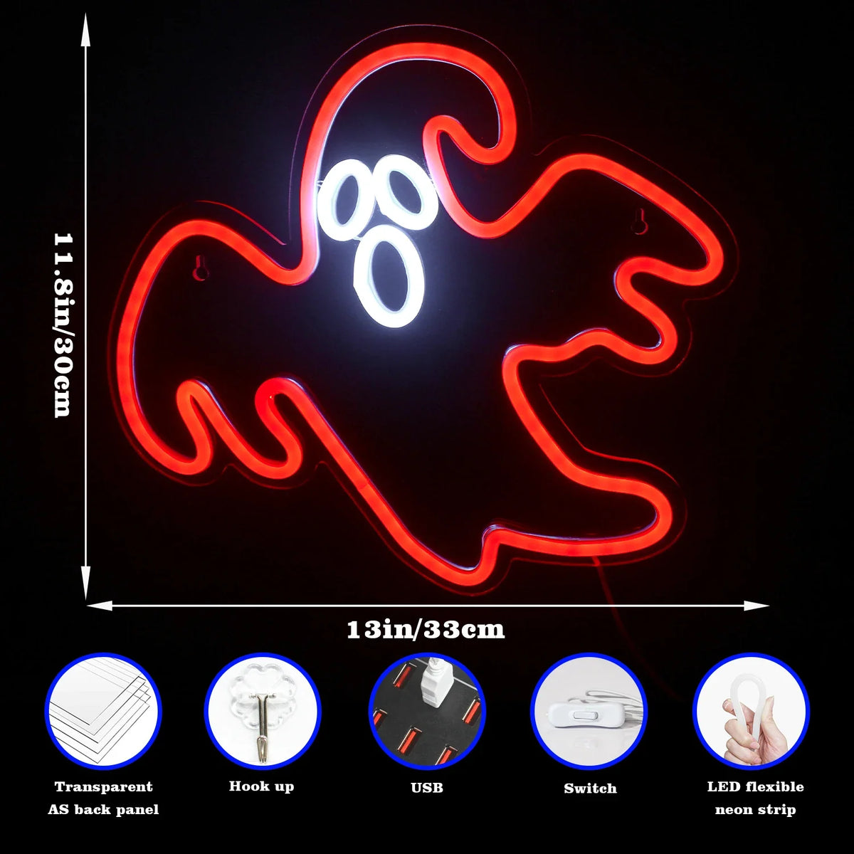 Halloween 5V USB LED neon sign
