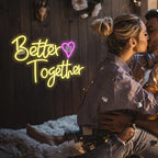 Better Together Heart 5V USB LED neon sign