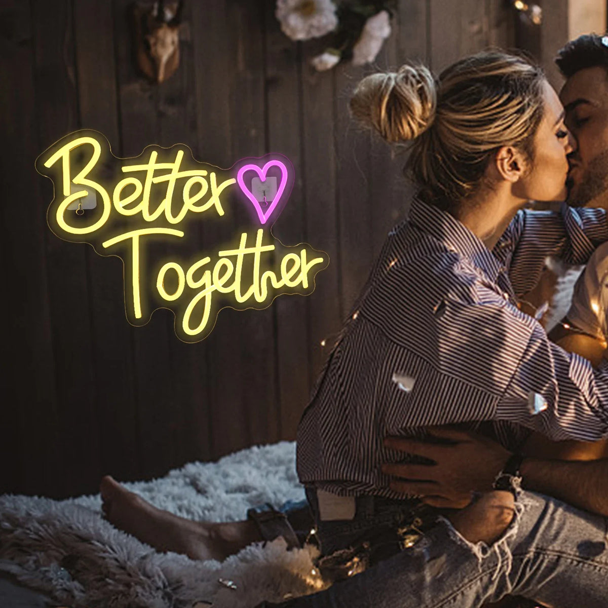 Better Together Heart 5V USB LED neon sign