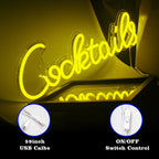 Cocktails 5V USB LED neon sign
