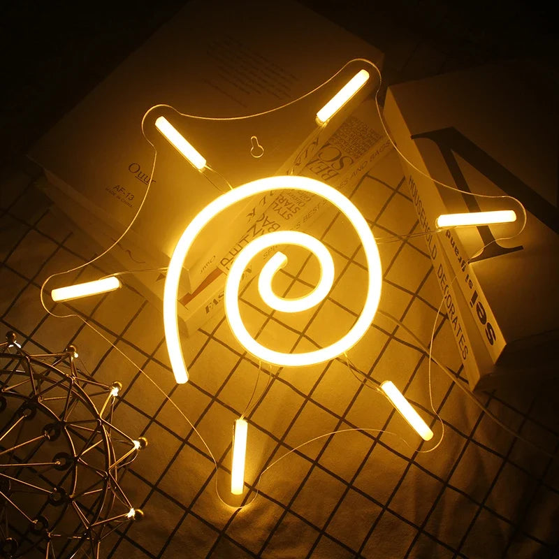 Warm White Sun 5V USB LED neon sign