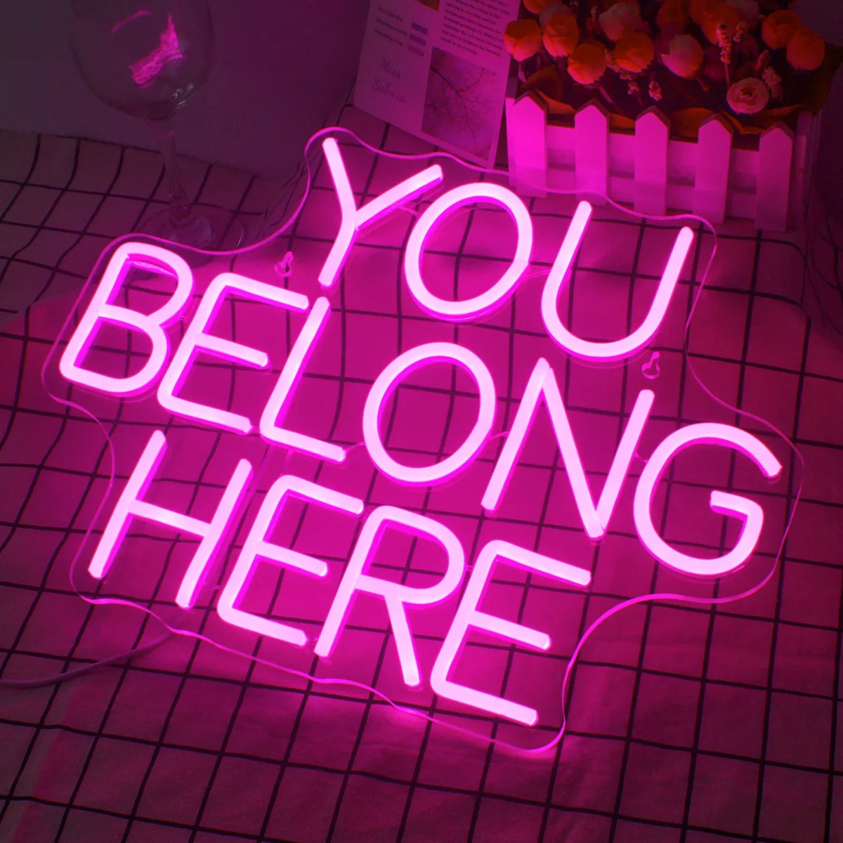 Enseigne néon LED USB 5 V You Belong Here