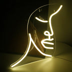 Face 5V USB LED neon sign – Warm White