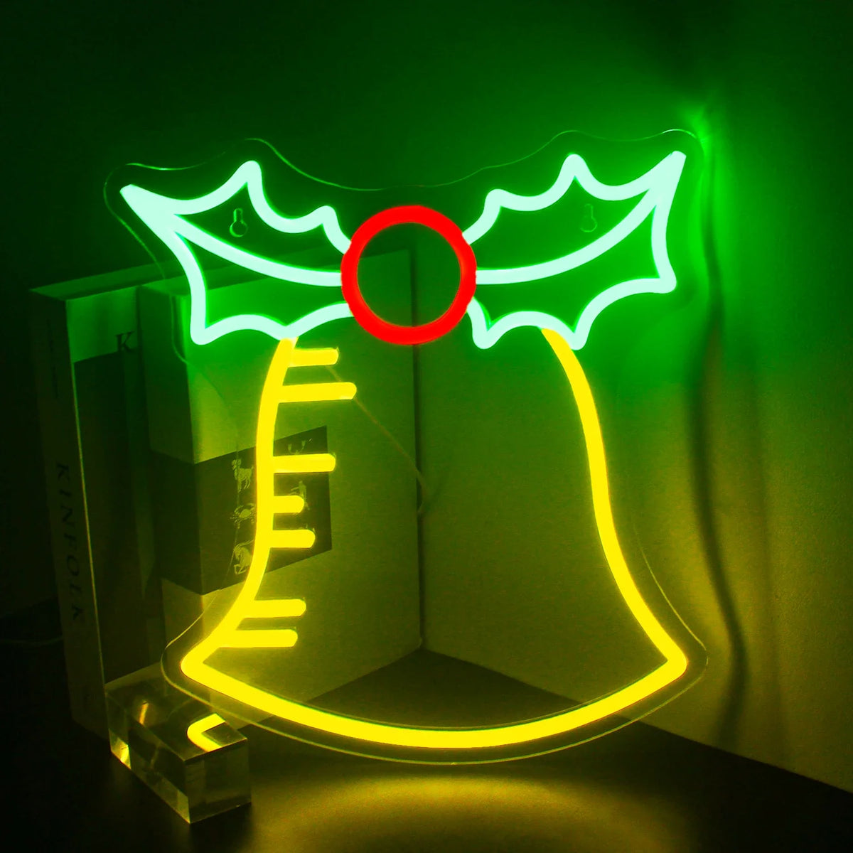 Bell Merry Christmas 5V USB LED neon sign – 32.8x36cm