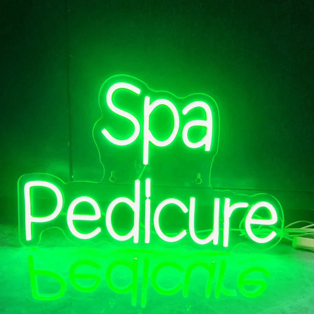 Enseigne néon LED USB 5 V Pédicure et spa