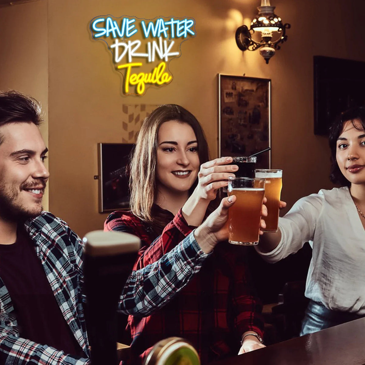 Enseigne néon LED USB 5 V Save Water Drink Tequila