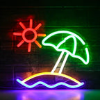 Enseigne néon LED USB 5 V Soleil à la plage
