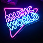 Enseigne néon LED USB 5 V Music World