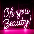 Enseigne néon LED USB 5 V Oh You Beauty — rose