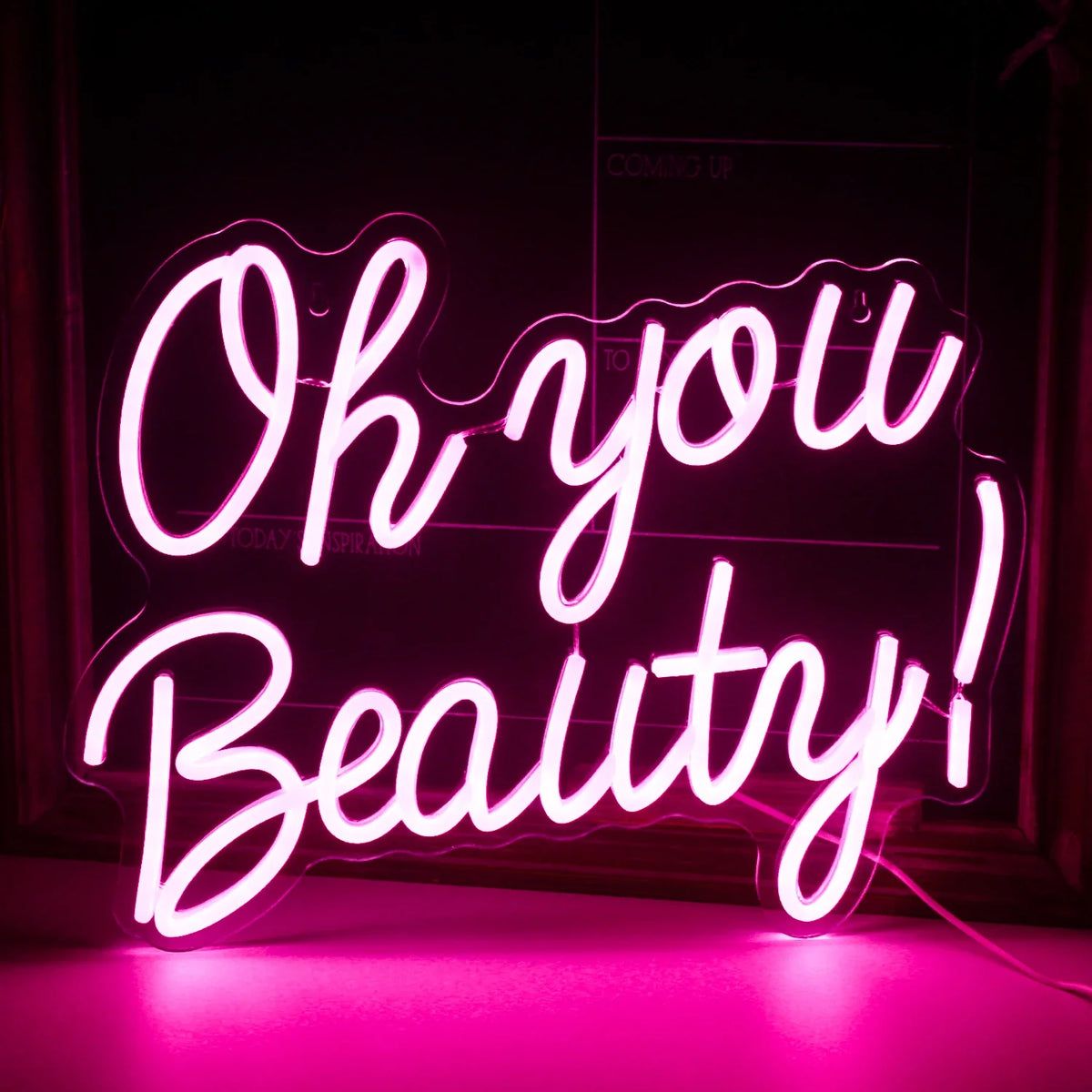 Enseigne néon LED USB 5 V Oh You Beauty — rose