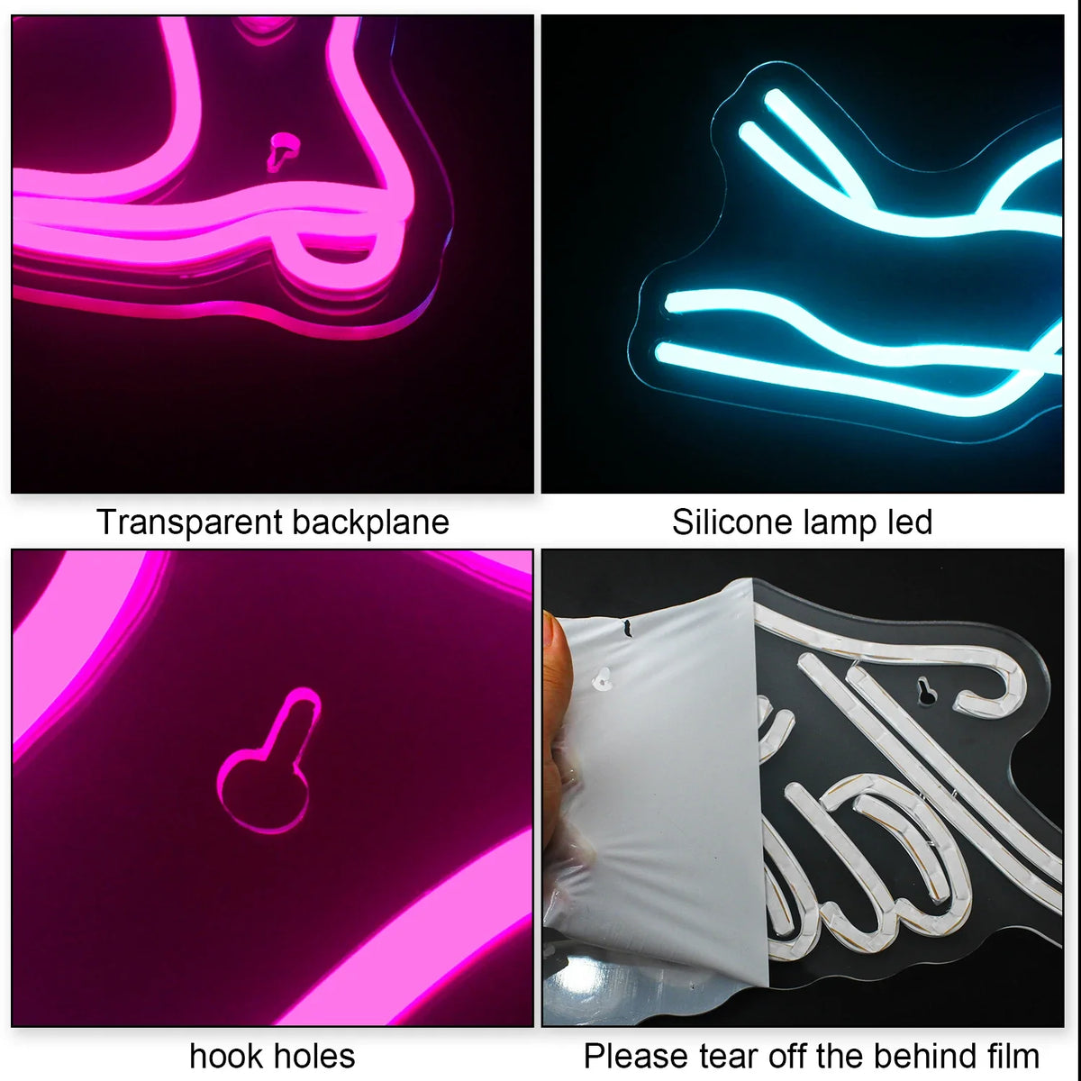 Pink Cowboy Boot 5V USB LED neon sign