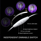 Enseigne néon LED USB 5 V Crâne violet