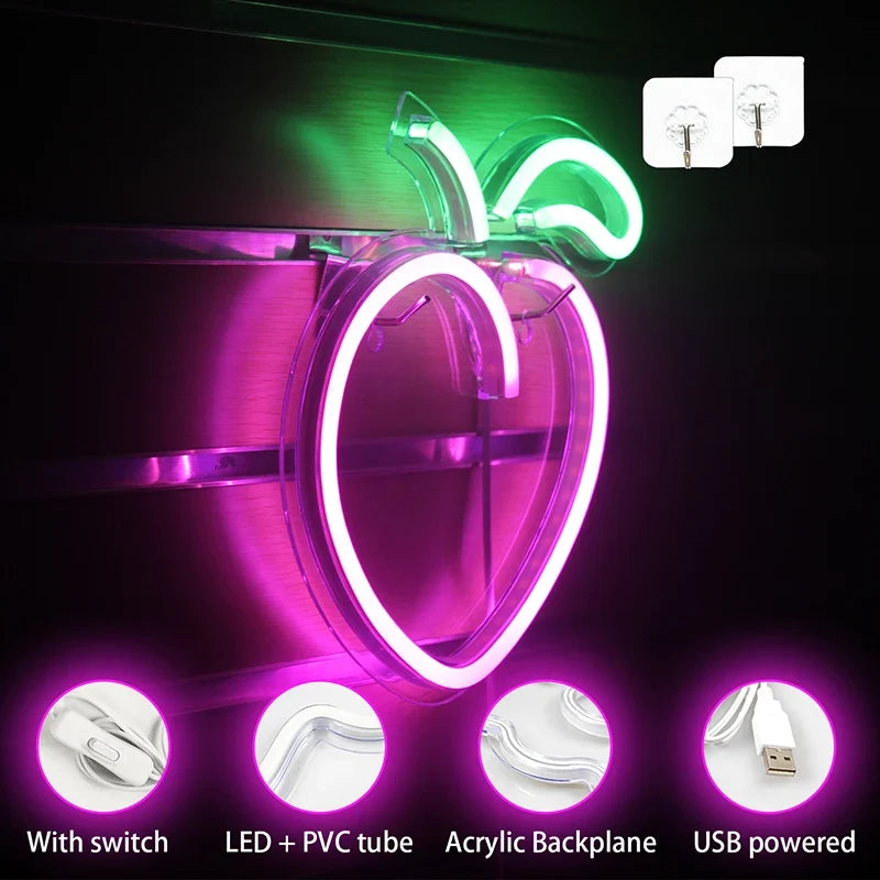 Enseigne néon LED USB 5 V Pêche
