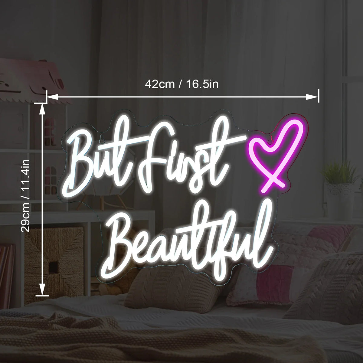 But First Beautiful 5V USB LED neon sign