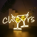 Enseigne néon LED USB 5 V Cheers — 42 × 24 cm