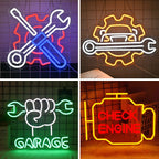 Enseigne néon LED USB 5 V Motifs de voitures et de garage
