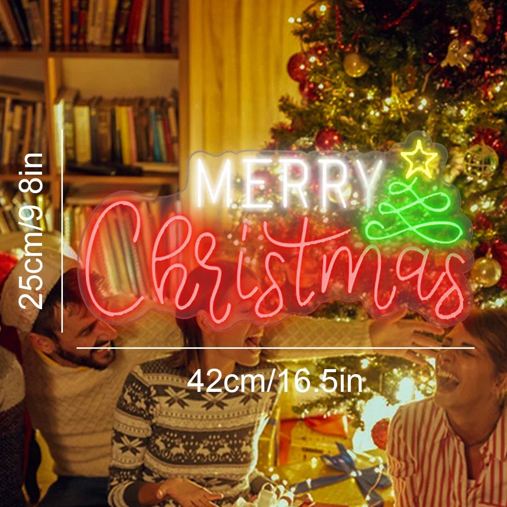 Merry Christmas 5V USB LED neon sign