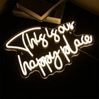 This is our happy place 5V USB LED neon sign
