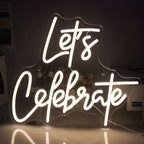 Enseigne néon LED USB 5 V Let's Celebrate