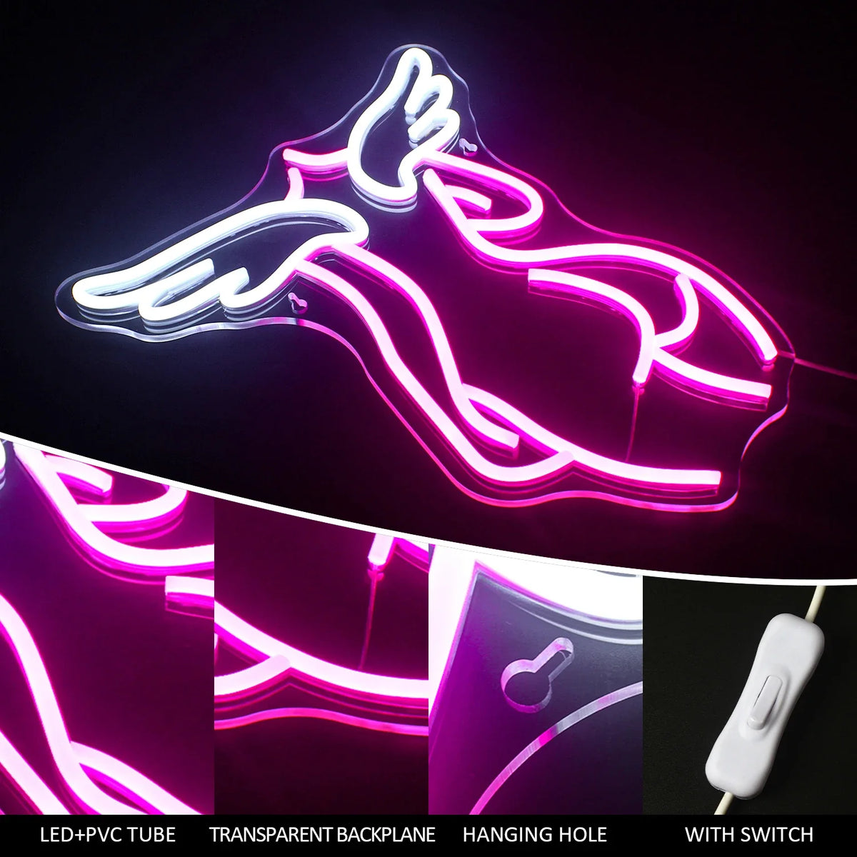 Angel 5V USB LED neon sign