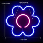 Flower (Colour Options) 5V USB LED neon sign – Blue