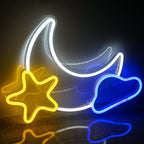 Moon Star 5V USB LED neon sign