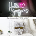 Hello Gorgeous 5V USB LED neon sign