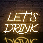 Let's Drink 5V USB LED neon sign – Warm White