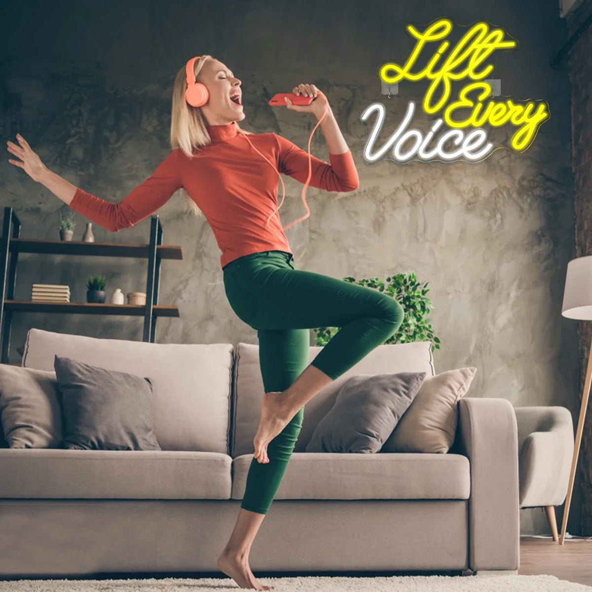 Enseigne néon LED USB 5 V Lift Every Voice